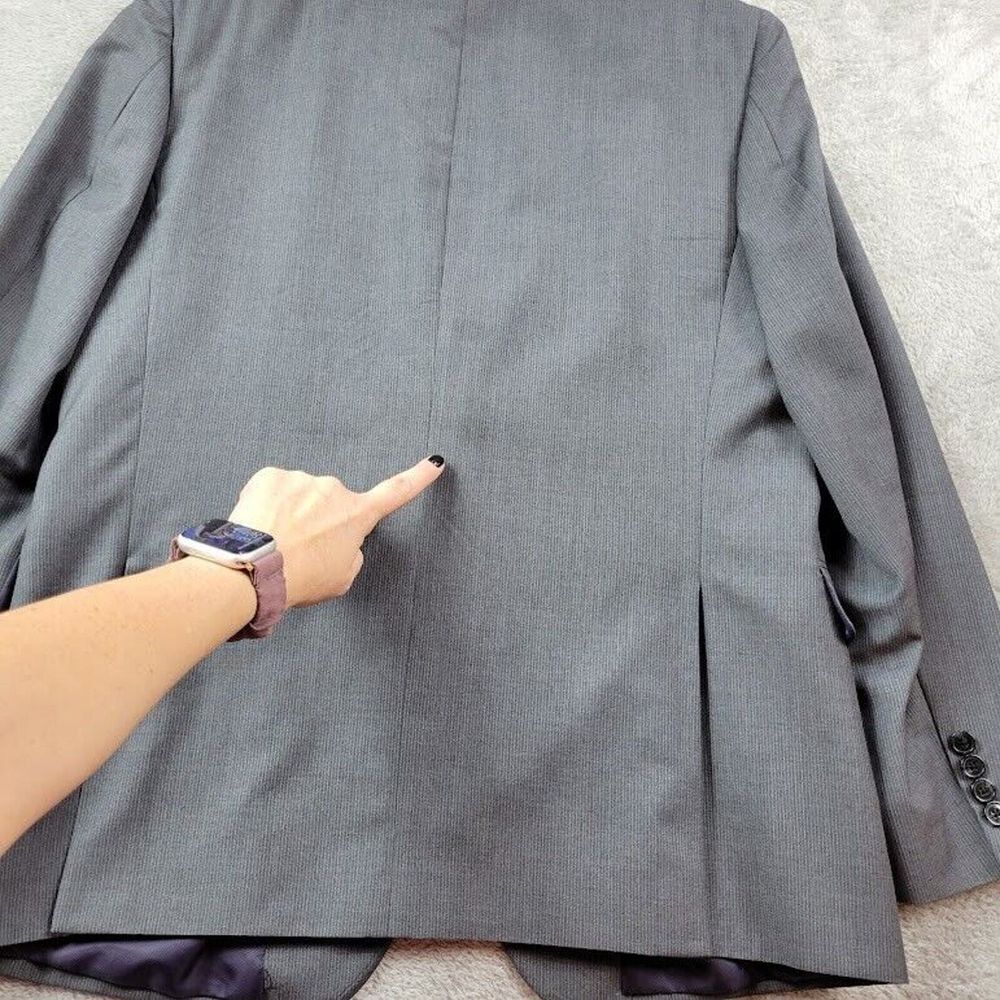 Ermenegildo Zegna Blazer Mens 44R Gray Wool Suit Jacket Casual Saks Fifth Avenue - Picture 3 of 16